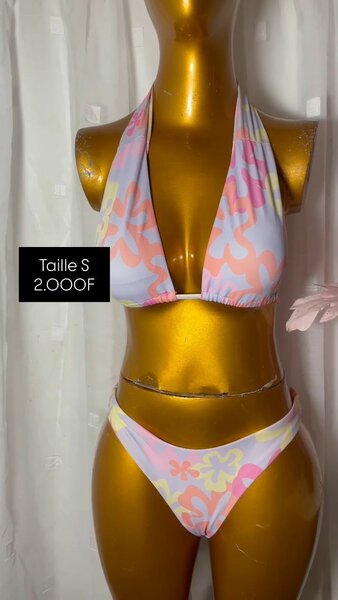 Bikini floral pastel pour femme