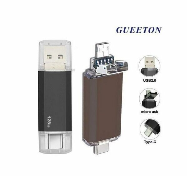 Clé USB 128Go 3-en-1 OTG