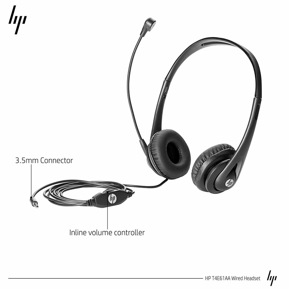 Casque HP Stéréo 3.5 Mm Call Center  Noir