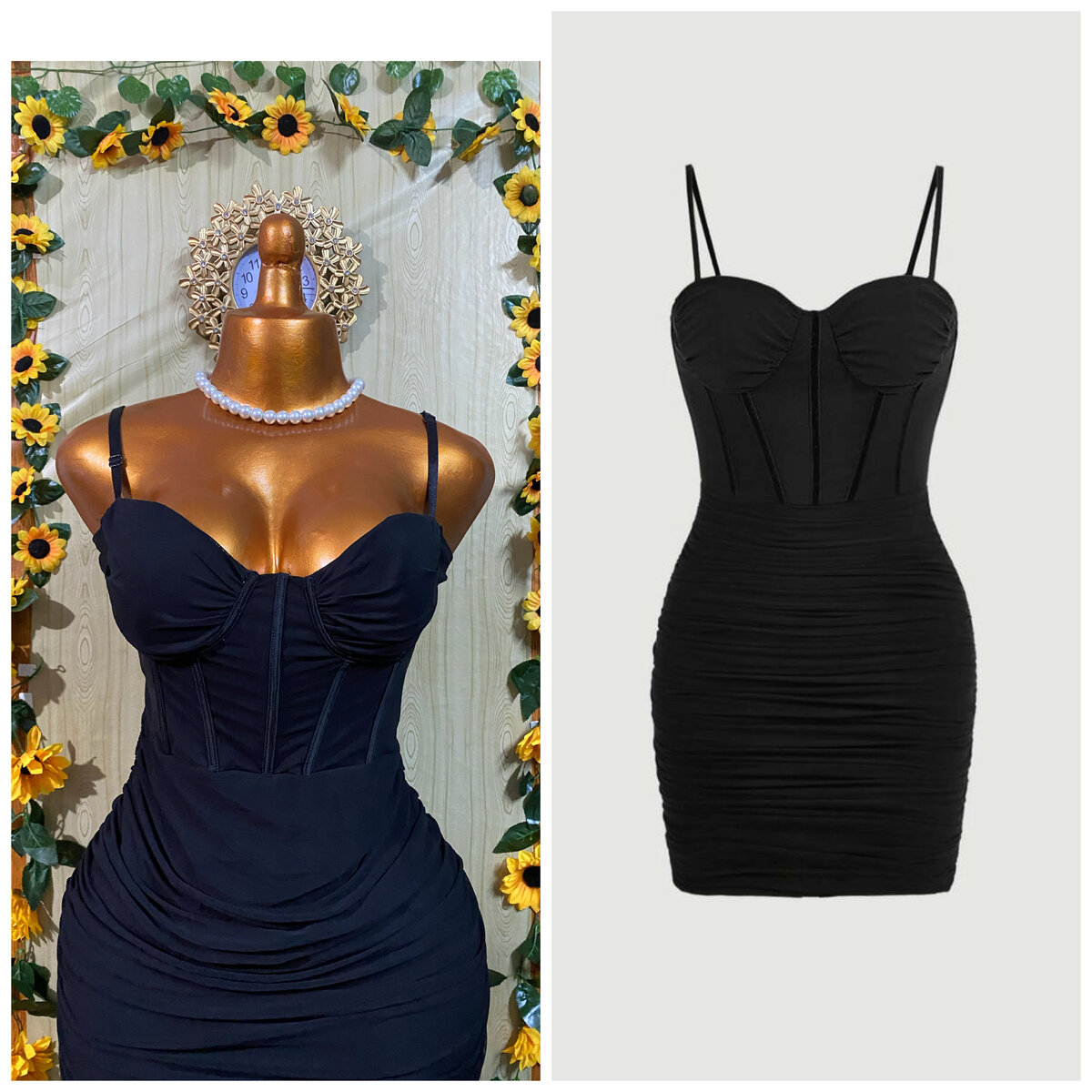 Robe moulante noire élégante