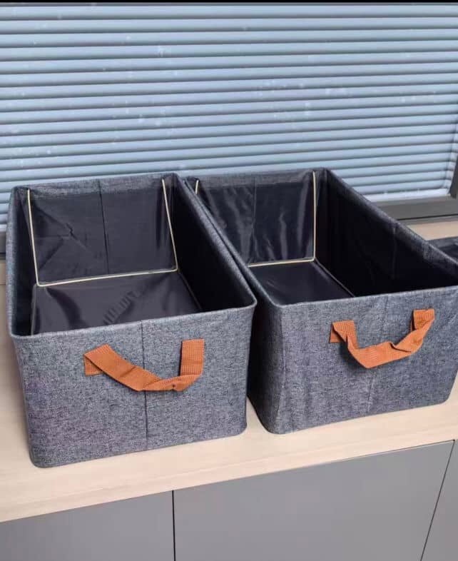 Boîtes de rangement en tissu