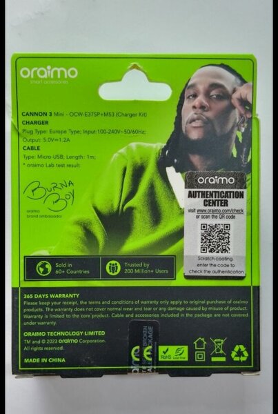 Oraimo Chargeur Micro-USB Efficace