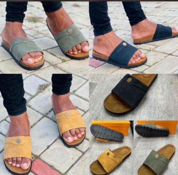 Chaussons en cuir pour hommes