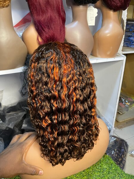 Perruque bouclée ombrée L16