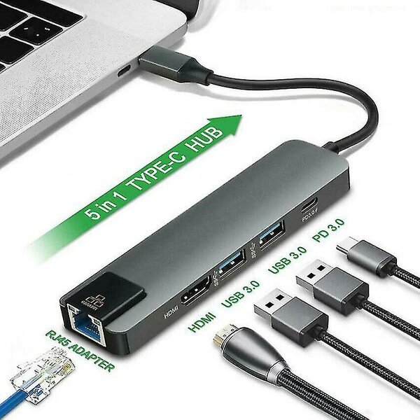 Adaptateur Type-C à HDMI 5 en 1