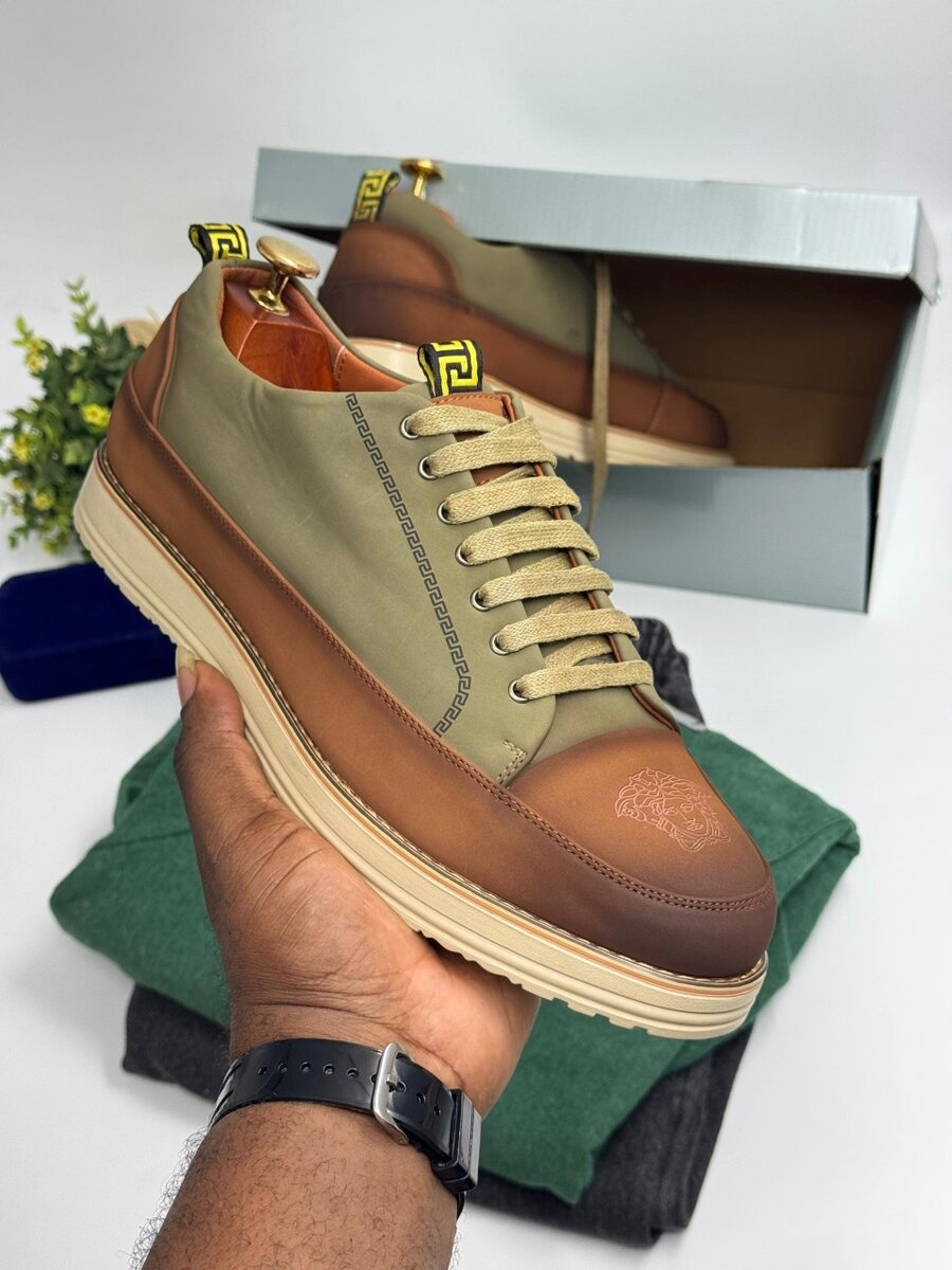 VERSACE BROWN AND KHAKI