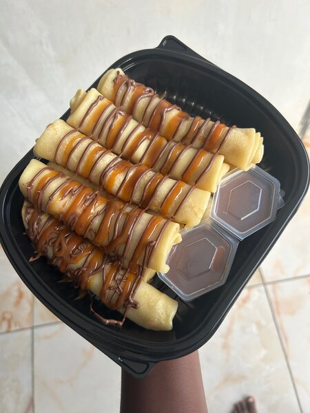 Crêpes au caramel et chocolat