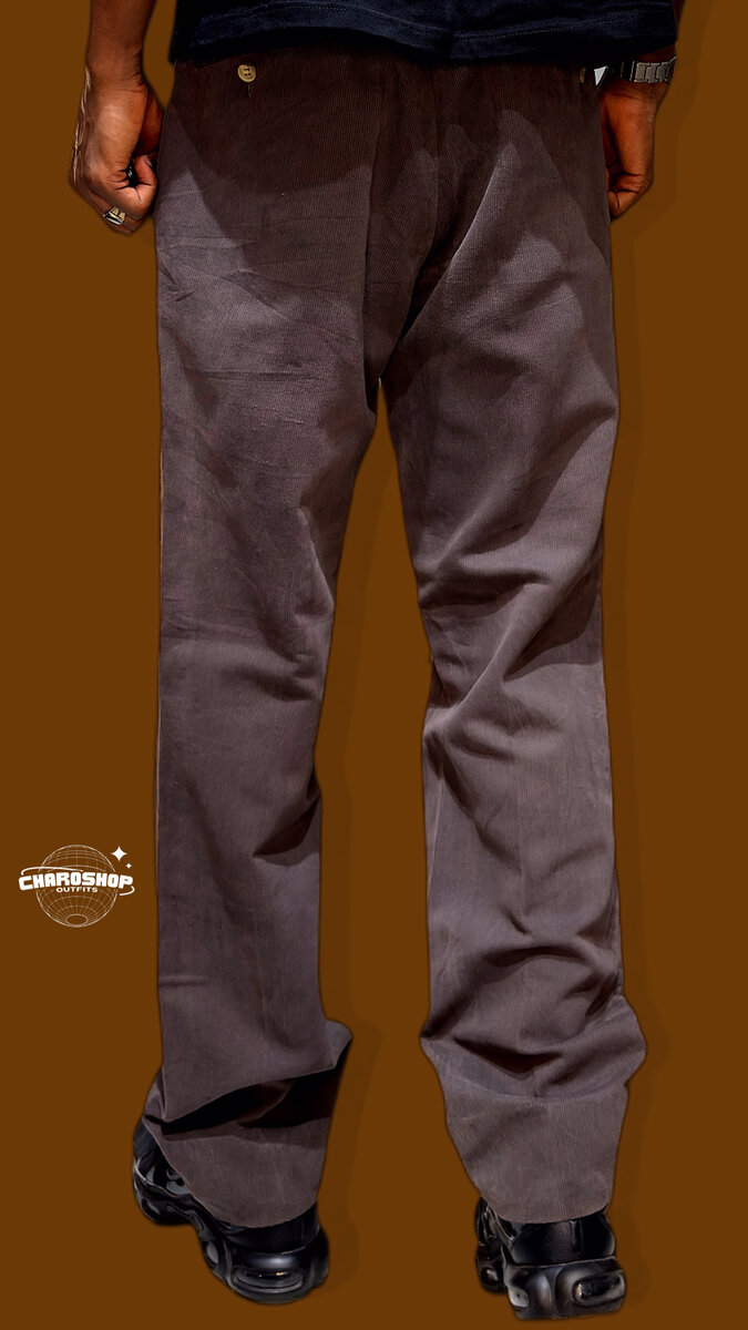 Pantalons en velours marron