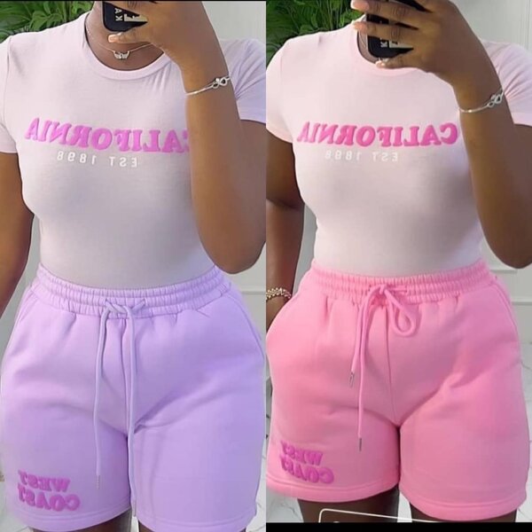 Chic ensemble en coton S M L XL 2xl 2 couleurs