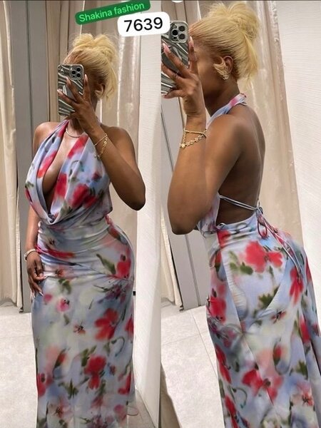 Robe Longue Évasée Fleurie