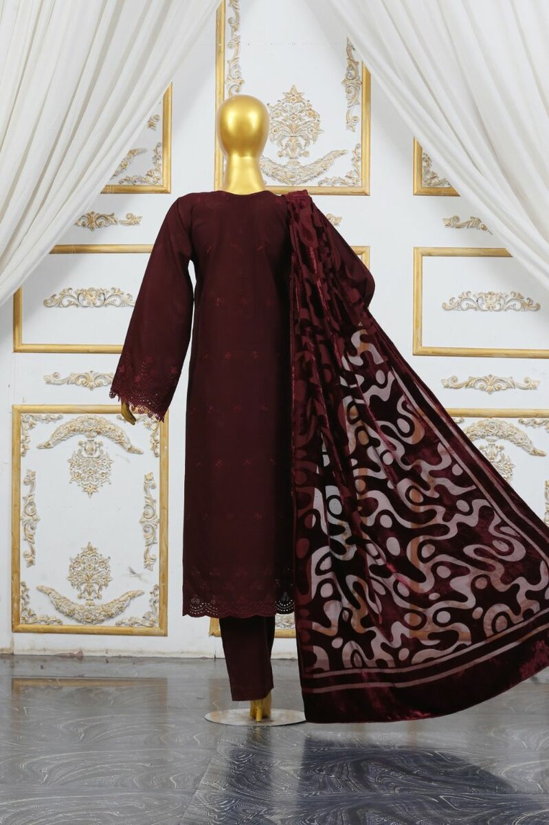 Velvet Shawl Suit Amsha By KFH