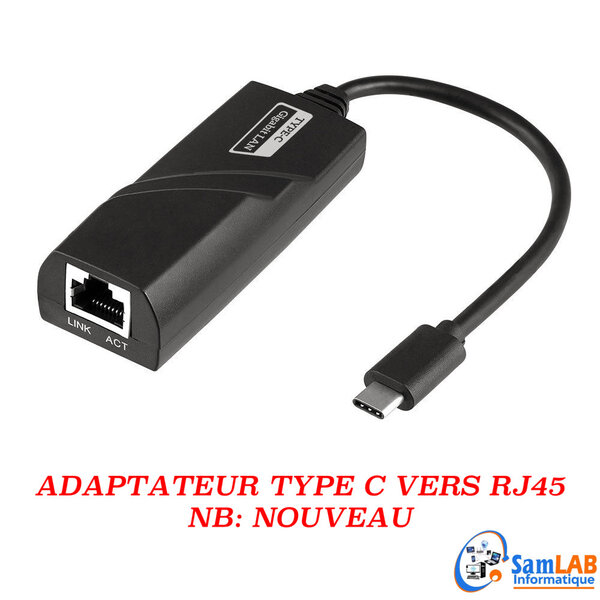 Adaptateur USB-C vers RJ45
