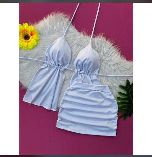 Ensemble bikini bleu clair