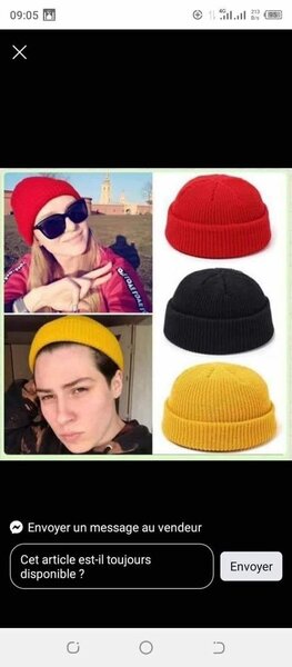 Bonnet tricoté colorés