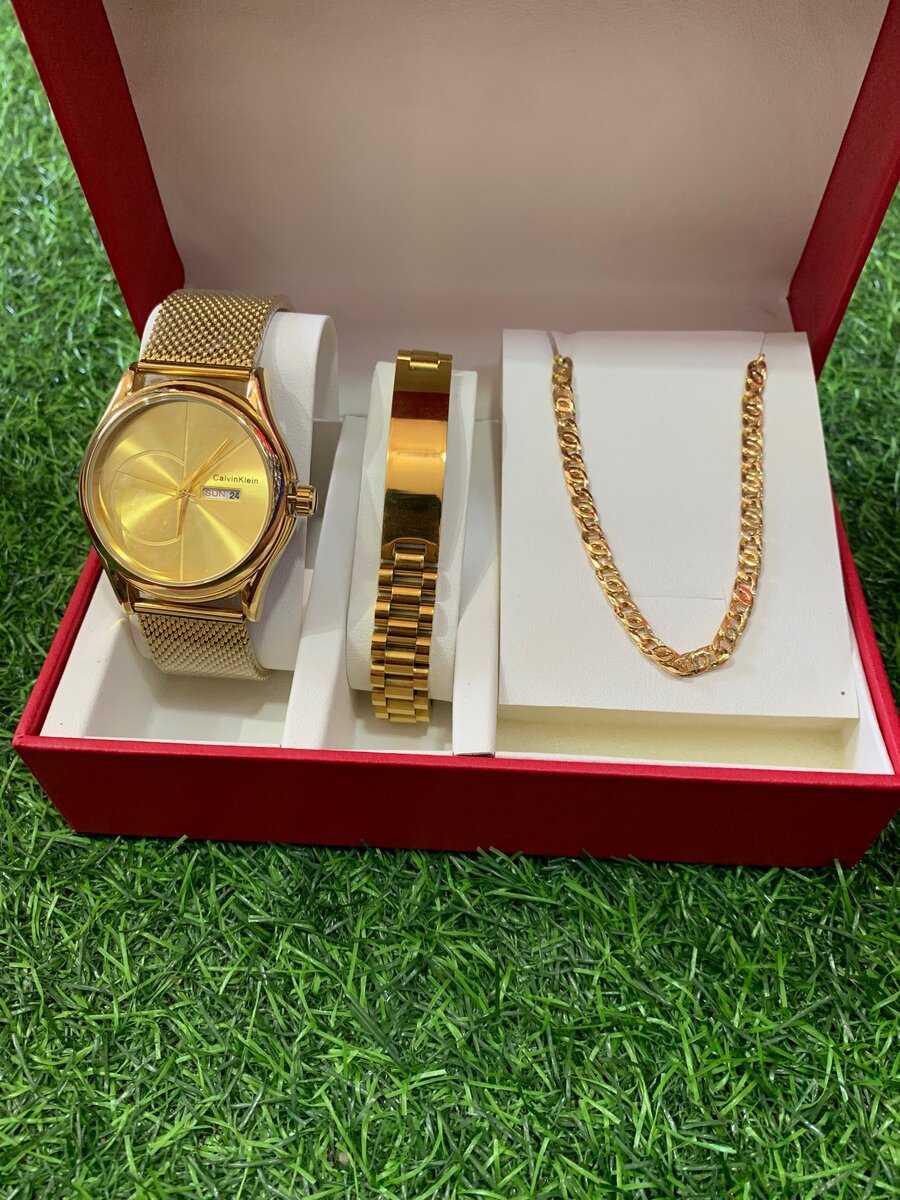 Watch and bracelet and necklace