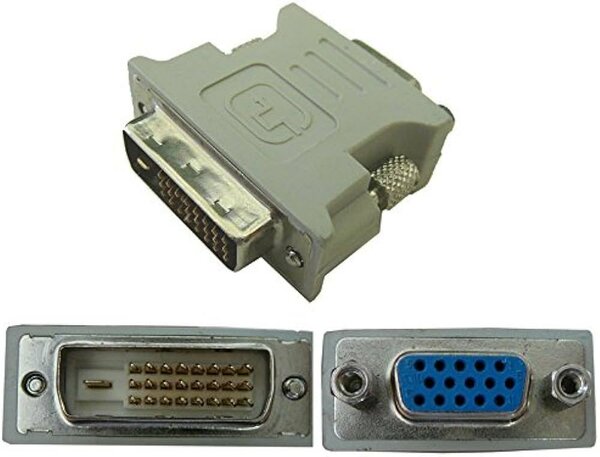 CONNECTEUR DVI-D (24+1 BROCHES) MALE CONNECTEUR VGA (DB15) -