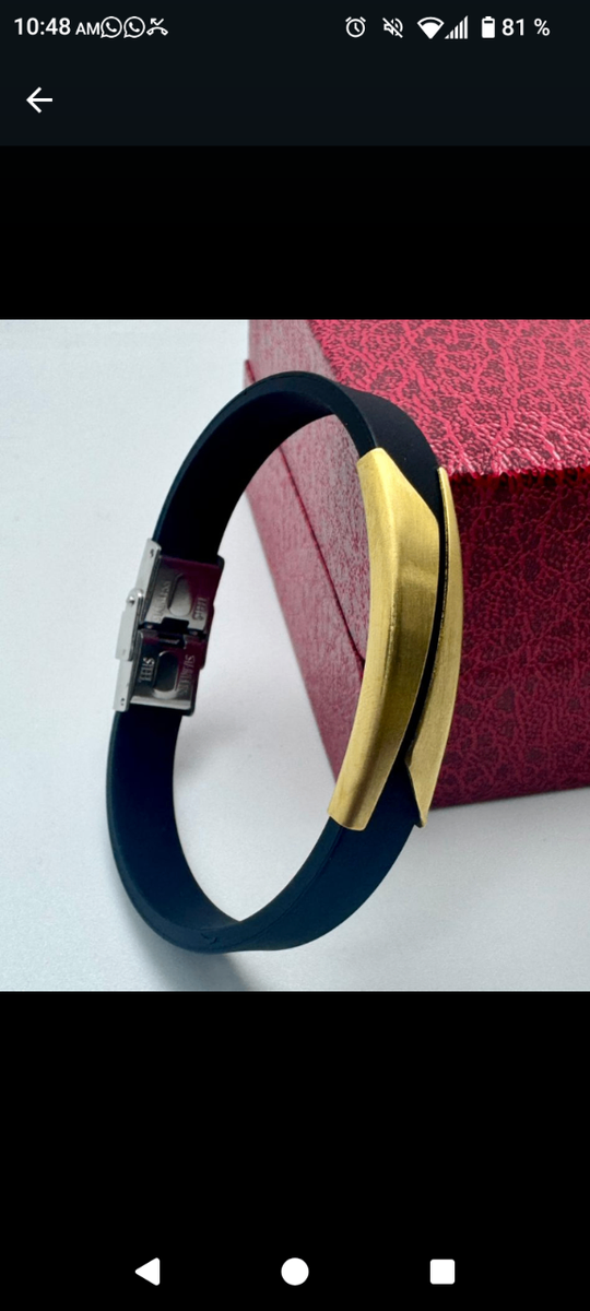 Bracelet en silicone et acier