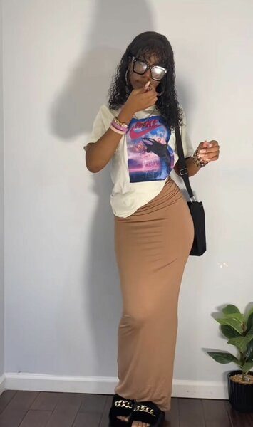 Jupe longue en jersey