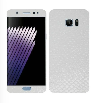Samsung Galaxy Note 7 White Snake Leather Texture Mobile Skin