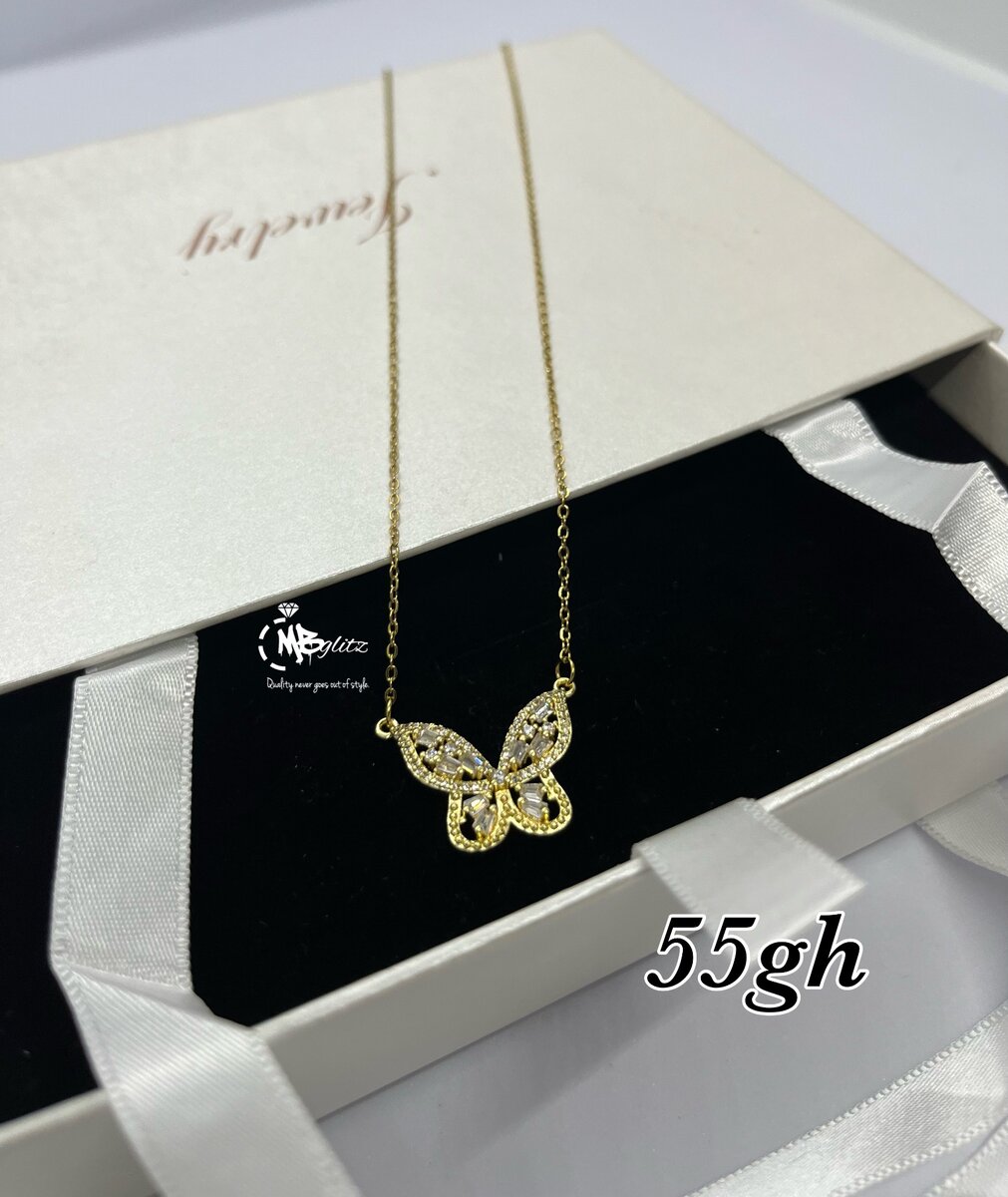 Butterfly shaped necklaces