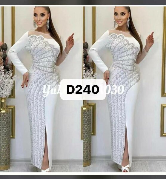 Robe Élégante Blanche en Dentelle