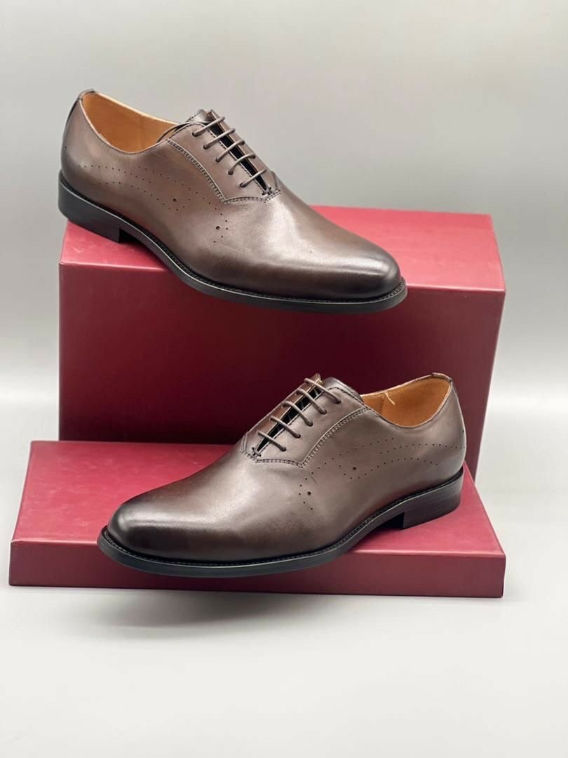 Brown leather shoes