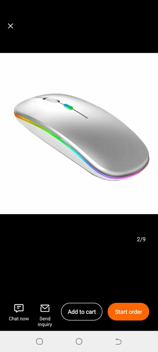 Souris d'ordinateur sans fil rechargeable