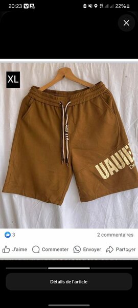 Shorts décontractés marrons XL
