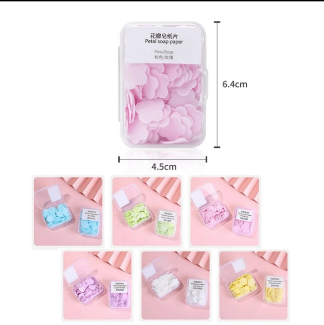 Papier savon pétale portable