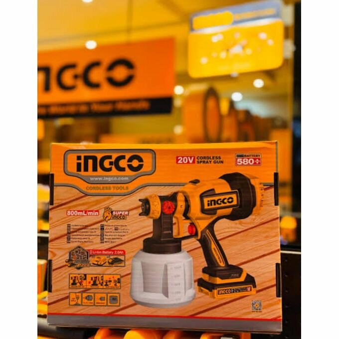 Pistolet à peinture sans fil Ingco
