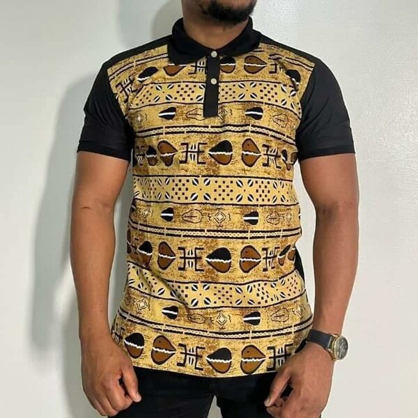 Polo imprimé africain homme
