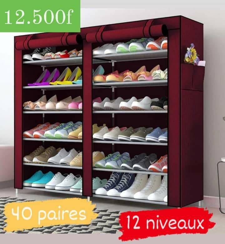 Étagère de chaussures à 12 niveaux