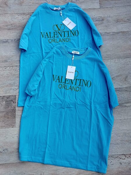 T-shirt ample bleue unisexe