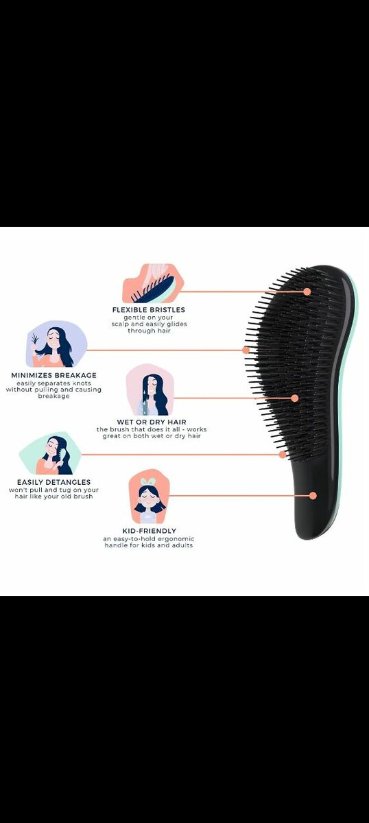Oval detangler brush