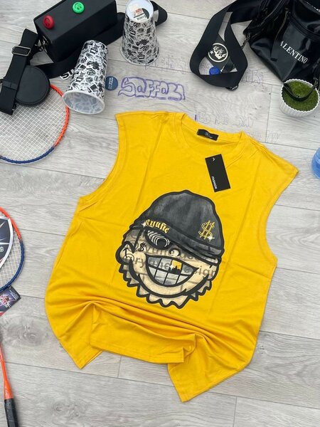 Débardeur imprimé graphique urbain