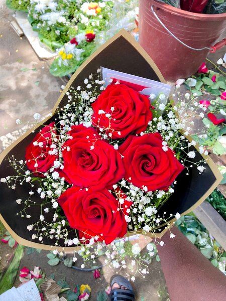 Bouquet de roses rouges