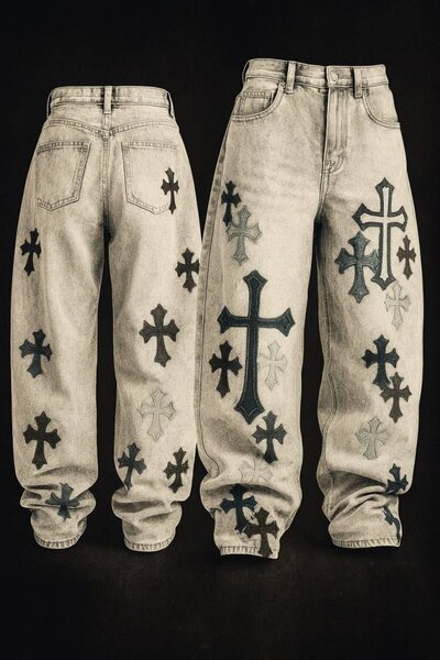 Jeans brodés tendance