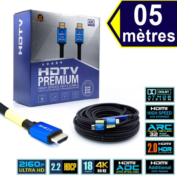 Câble HDMI (5 Mètres)