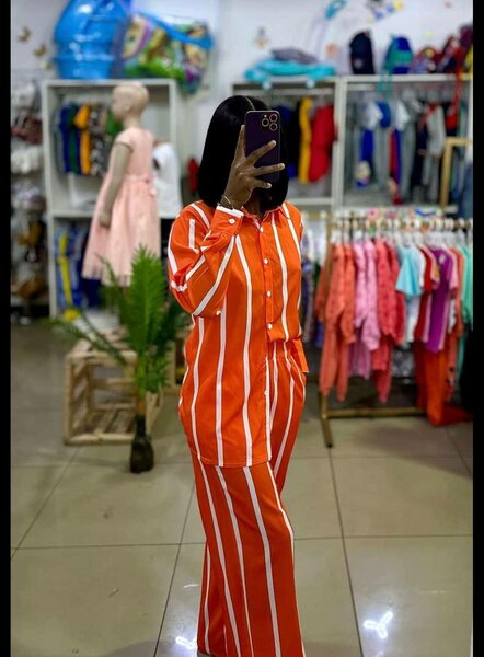 Red black white and orange