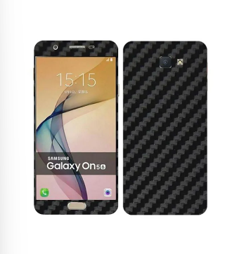 Samsung Galaxy On5 2016 Black Carbon Fiber Texture Mobile Skin