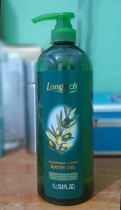 Huile de bain aux olives dorées