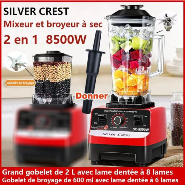Mixeur Broyeur Silver Crest 8500W
