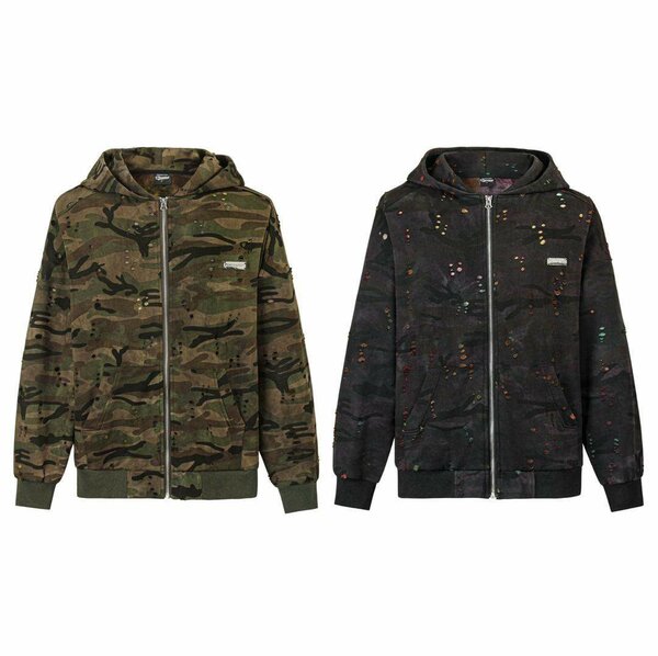 Veste à capuche motifs tendance