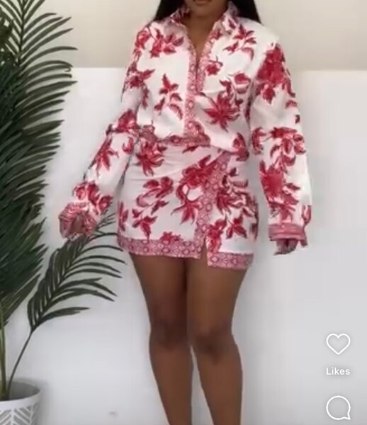 2 piece skirt and blouse