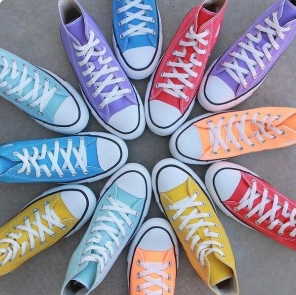 Baskets hautes multicolores