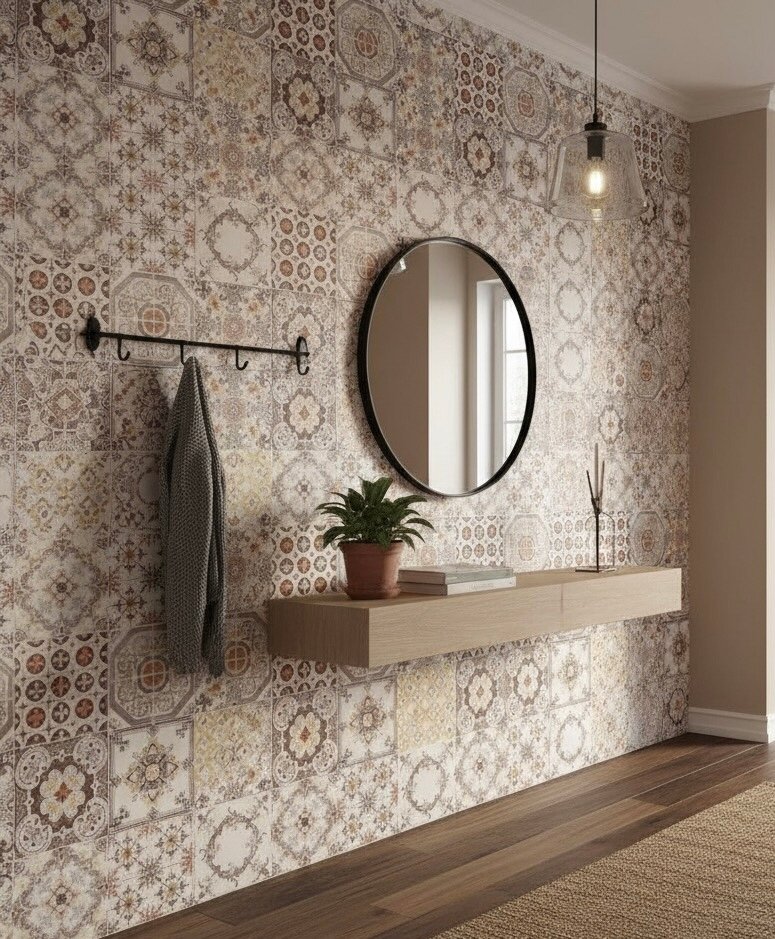 Papier peint mosaïque vintage