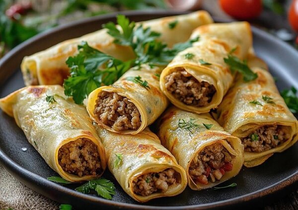 Crêpes farcies à la viande
