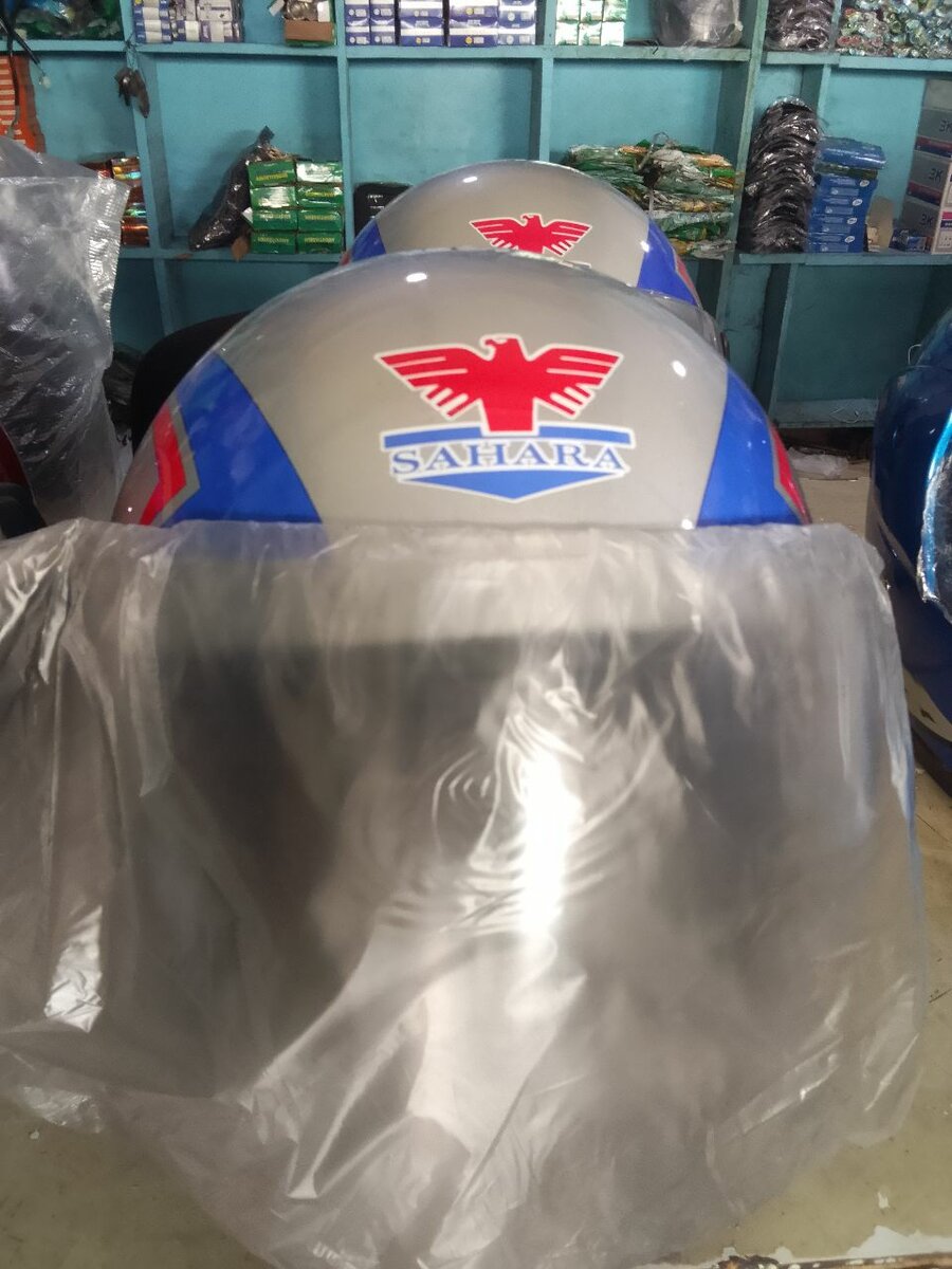 Casque Moto Sahara Argenté