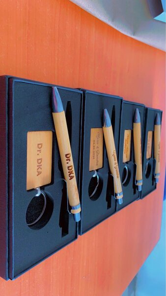 Wooden Pen and Keyholder Set