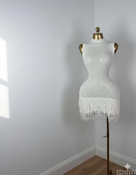 Robe col montant en crochet